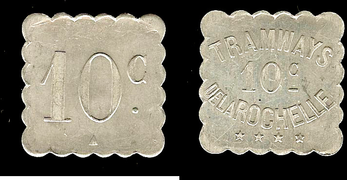Tramways La Rochelle - Charente-Maritime (17) 10 centimes N.D.